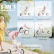image 3 of AIYAPLAY 5 in 1 Foldable Kids Trike, Toddler Tricycle for 1-3 Years, Pink