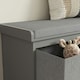 image 9 of HOMCOM Shoe Bench with 3 Fabric Baskets, Shoe Storage Bench with Seat Cushion, Shoe Cabinet for Entryway, Hallway, Living Room, Bedroom Grey