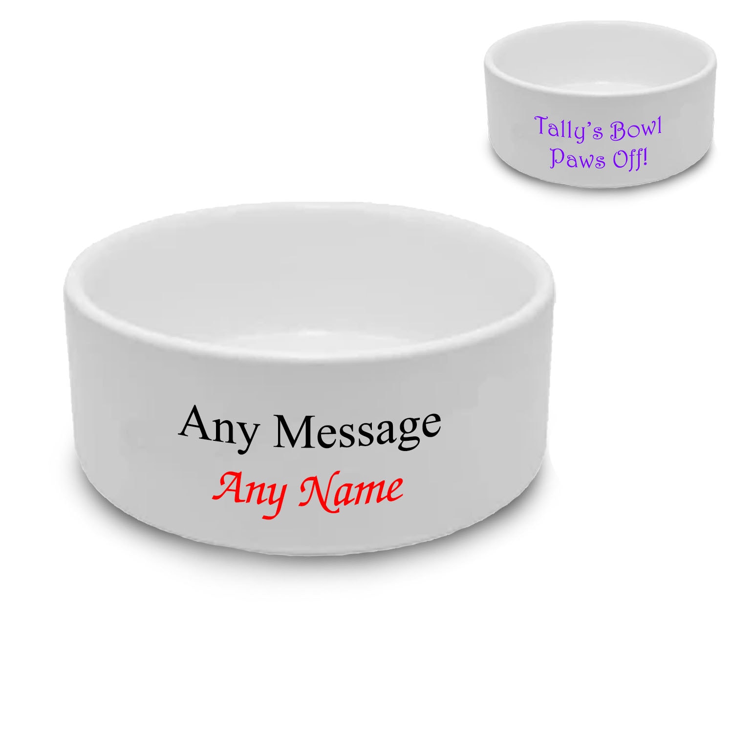 Uniqueful Personalised New Baby Baby Dog Bowl in White