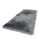 image 1 of Living and Home Rectangular Super Soft Shaggy Area Rug, Grey, 90x60cm