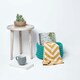 image 4 of Homescapes Teal Green Cotton Knitted Round Storage Basket - 37 x 21 cm Green | M