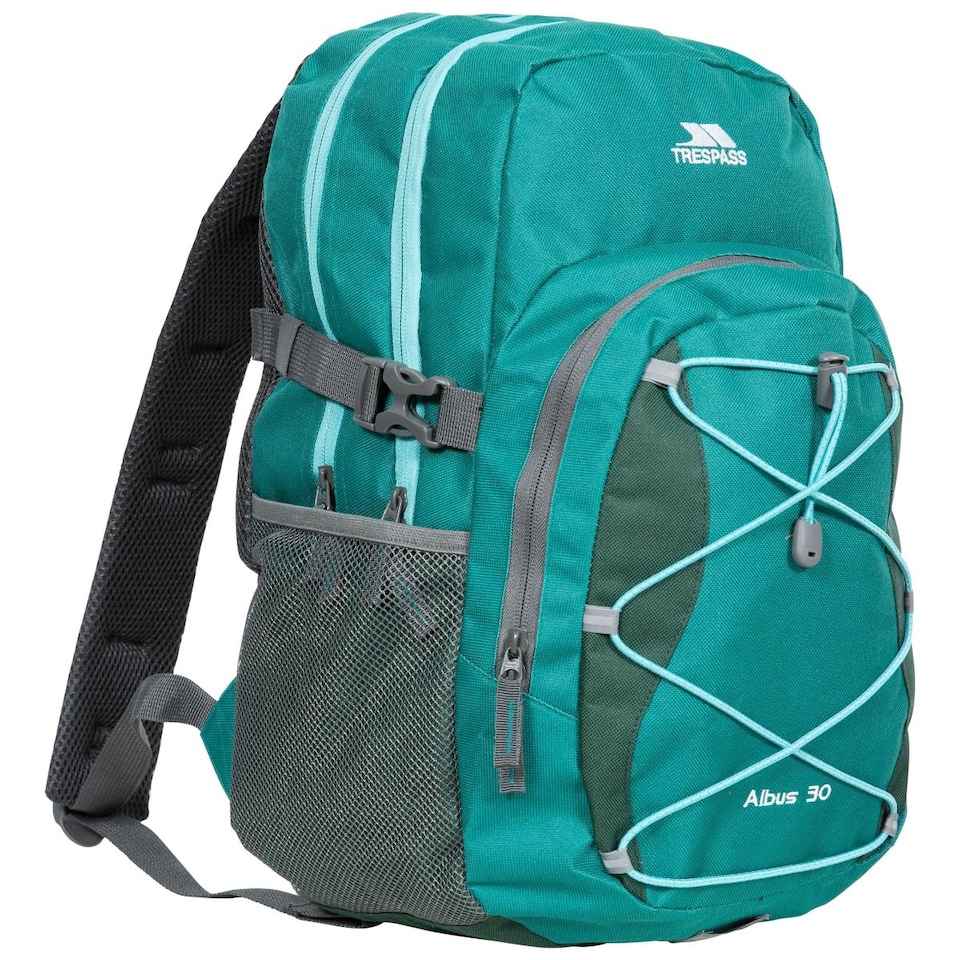 image 1 of Trespass Albus 30 Litre Casual Rucksack/Backpack | Green | Ocean Green | One Size | 1