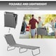 image 5 of Outsunny 2 Piece Reclining Chaise Lounge with 5-Level Adjustable Backrest Grey