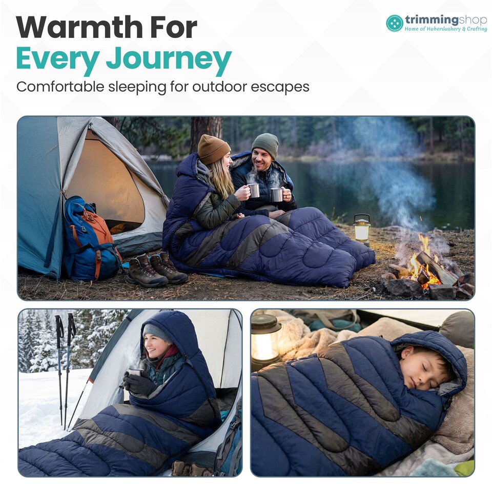 image 1 of 4 Season Waterproof Backpacking Sleeping Bag for Single Adults - 6ft