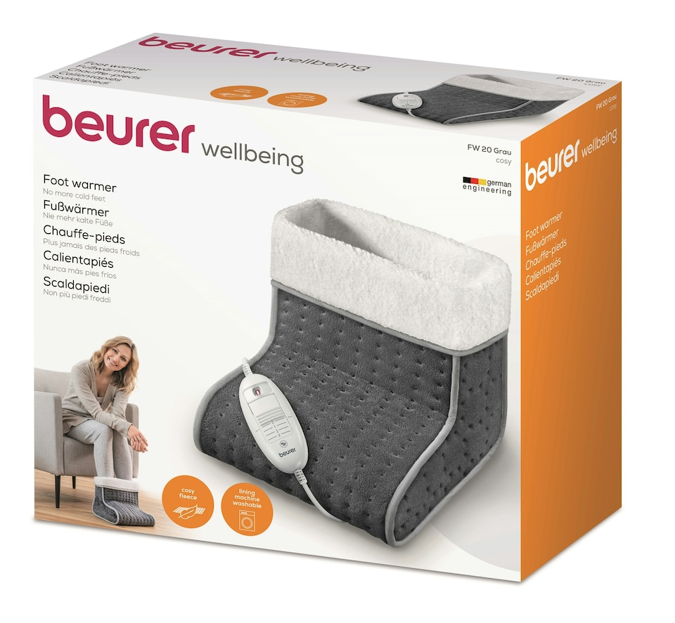 image 1 of Beurer FW20 Cosy Foot Warmer Grey
