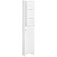 image 1 of HOMCOM Tall Bathroom Cabinet, Freestanding Slim Bathroom Storage Unit with Adjustable Shelves and Shutter Door, Floor Storage Cupboard with 6 Shelves, 165H x 34W x 20D cm, White
