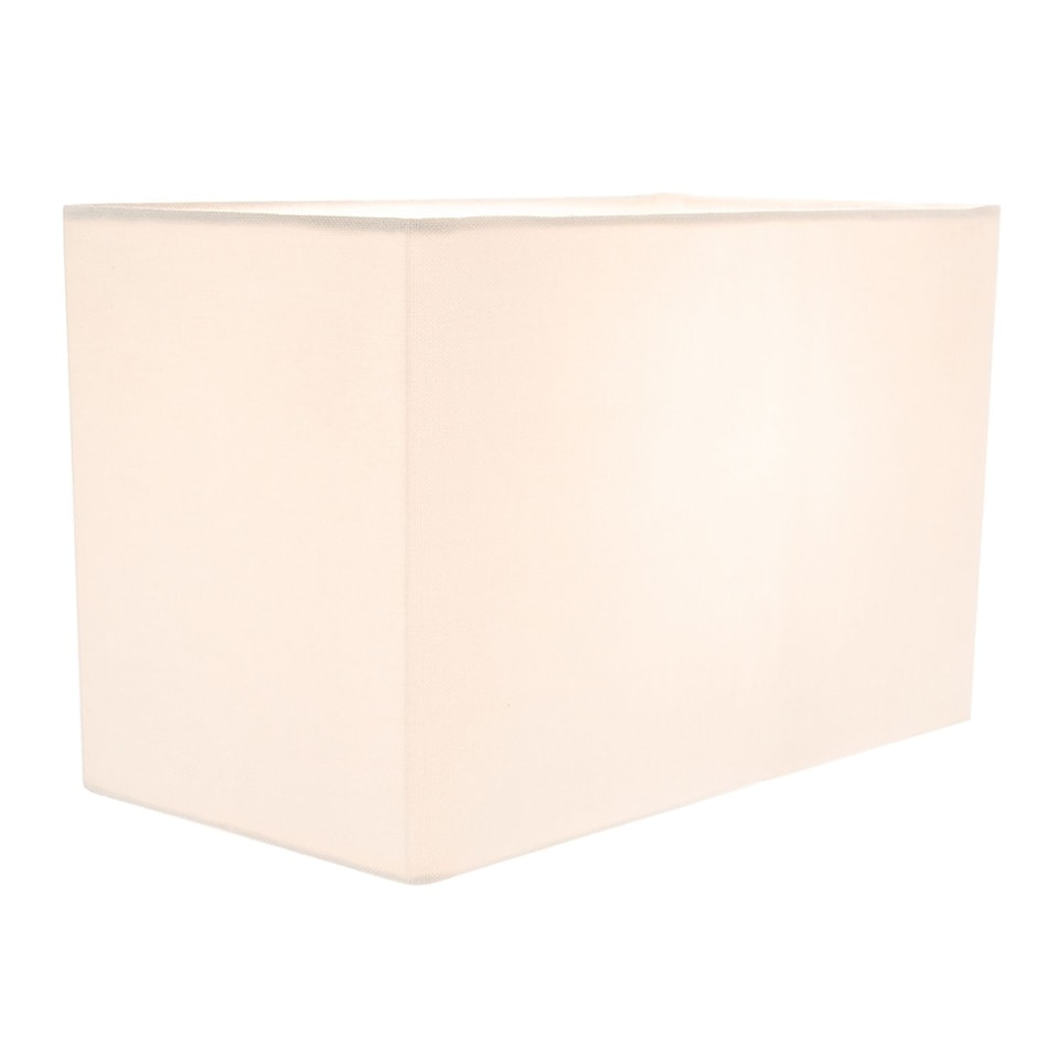 image 1 of Contemporary and Stylish White Linen Fabric Rectangular Lamp Shade | White | White | 1