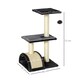 image 7 of PawHut Cat Tree Tower with Sisal Scratch Post, Arc Perch, 72cm, Black