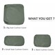 image 3 of Outsunny Cushion Cover Replacement Garden Rattan Patio Furniture Seat Cover Grey | Deep Grey
