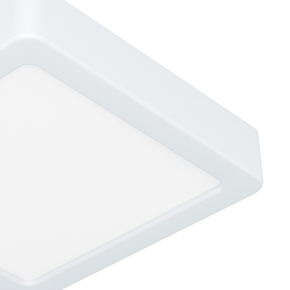 image 1 of EGLO Fueva 6 Ultra-Slim White Square LED Ceiling Light WBS White