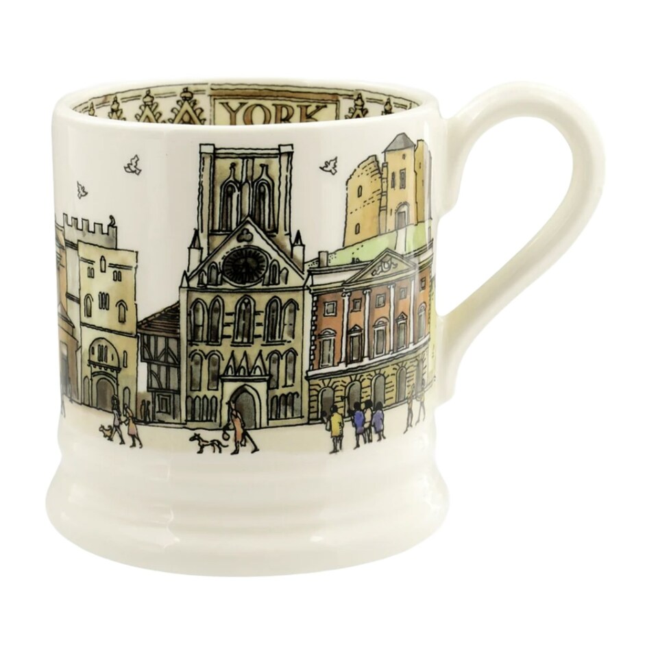 image 1 of Mug: 1 x 300ml Emma Bridgewater Cities Of Dreams York 1/2 Mug, Ceramic White