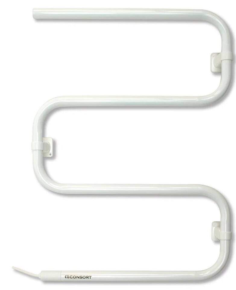 image 1 of Consort Pack of 3 Towel Rail Brackets - White
