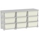 image 1 of HOMCOM Kids Storage Units with Drawers 3 Tier Chest Dresser Tower Cream | 113 x 37 x 56.5 cm