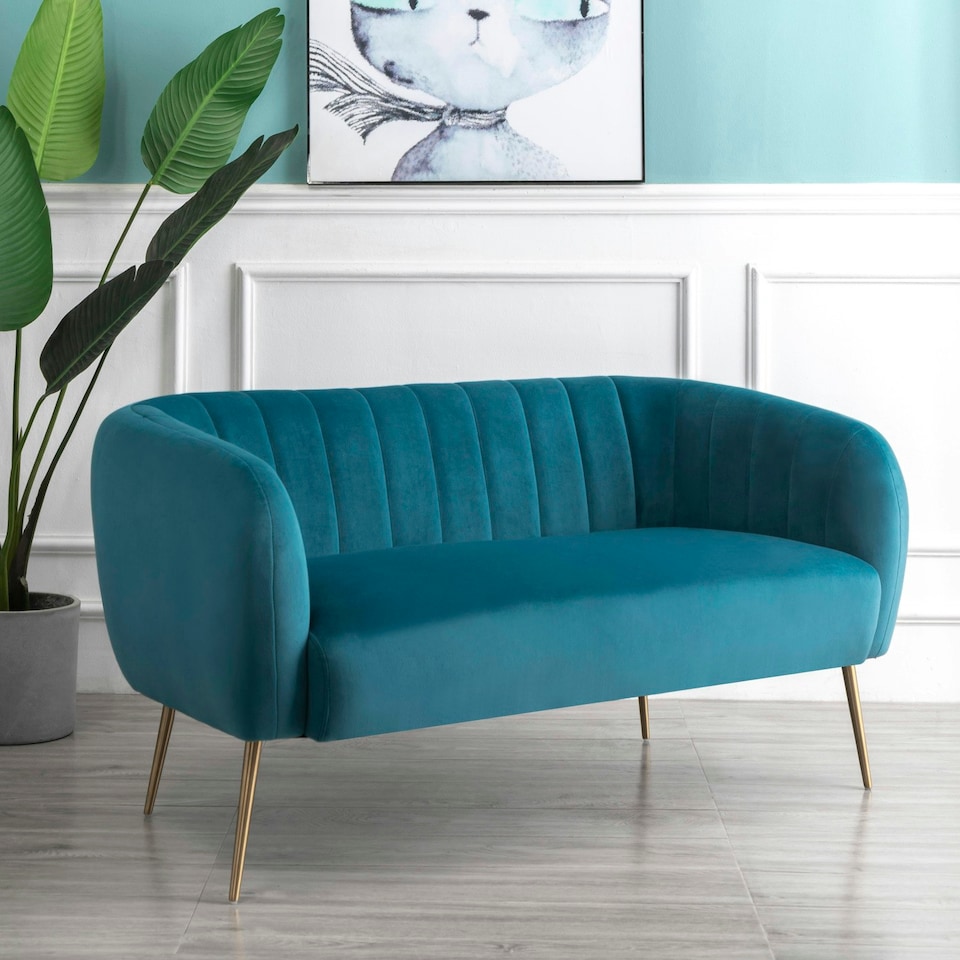 image 1 of Matilda 2 Seat Sofa Teal