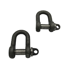 Self Colour Large Dee Shackles With Screw Pin 1.5 Ton X2 (1500KG D High Tensile Lifting Towing)