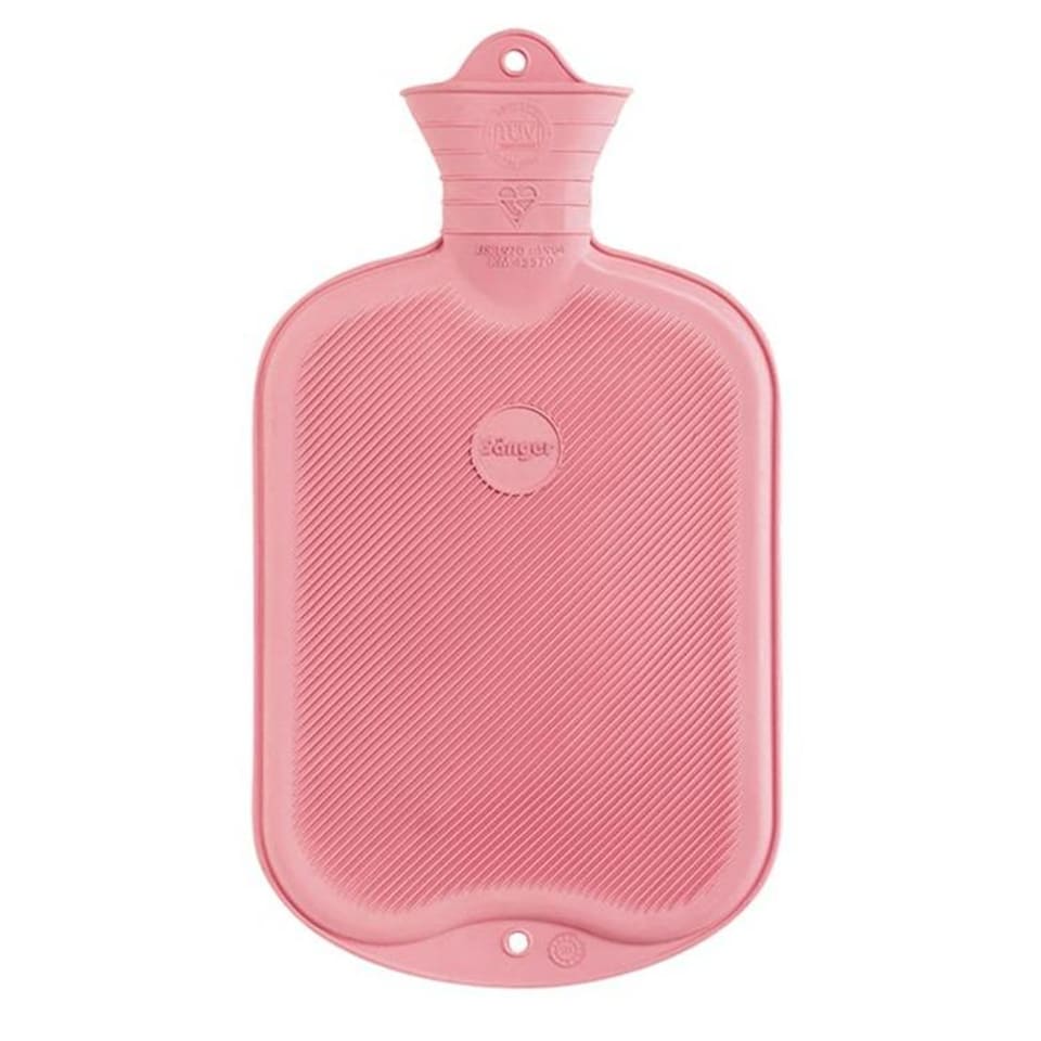Sanger Ribbed Hot Water Bottle Pink 2L | Multi | One Colour | One Size | 1