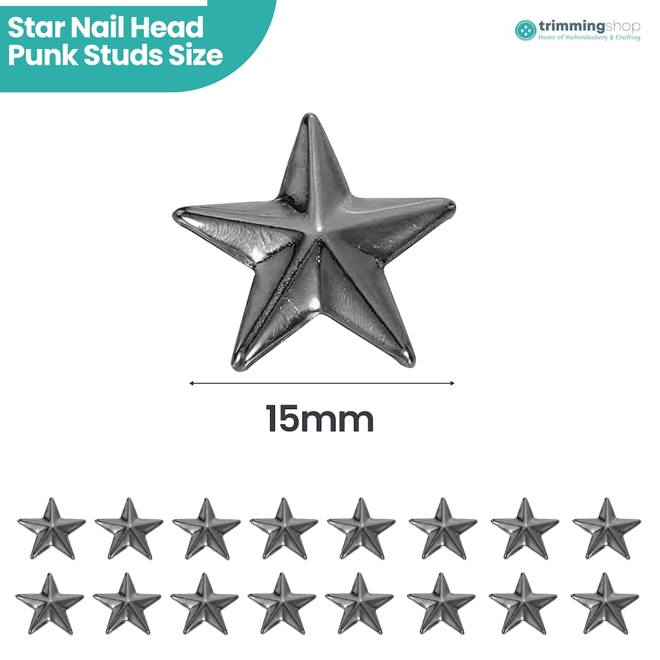 image 1 of 15mm Star Studs Claw Rivets for DIY Scrapbooking - 50pcs