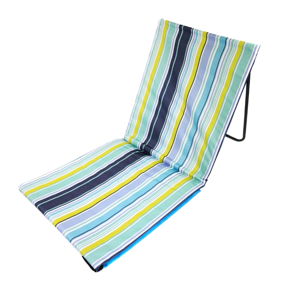 image 1 of Portable Beach Mat Folding Chair Sun Lounger Outdoor Camping | Multi