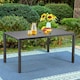 image 3 of Living and Home 1.5m Wood Effect Outdoor Dining Table, Grey | Grey