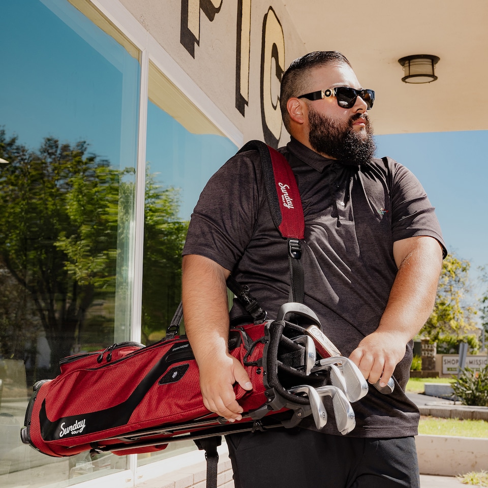 image 1 of El Camino Golf Bag - Ron Burgundy