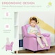 image 6 of HOMOM Kids Recliner Armchair PU Leather Game Chair Children Sofa Seat Pink 