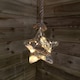 image 2 of LED Battery Operated Hanging Christmas Star Glass Decoration
