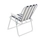image 5 of Harbour Housewares Folding Metal Beach Chairs - Blue/Red Stripe - Pack of 2 | Multi | Multi