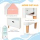 image 6 of HOMCOM Kids Children Wooden Bookcase w/Drawer Bedroom Furniture Bookshelf Storage Rack Display Unit Toys Games Organisation Cabinet Pink Blue Back Panel 50 x 30 x 142 cm