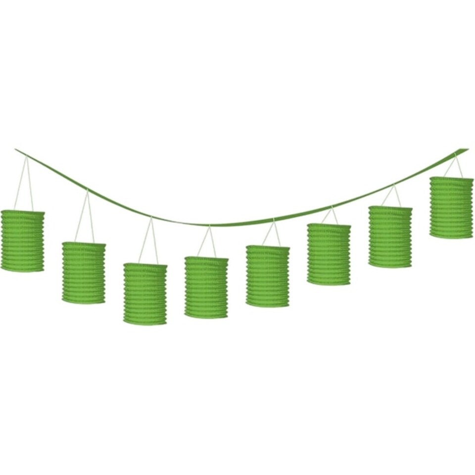 Amscan Paper Lantern Artificial Garland - Kiwi Green - One Size
