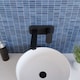 image 3 of Current Round Wall Mounted 2 Tap Hole Basin Mixer Tap - Matt Black | Black | Matt Black | 1