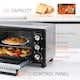 image 4 of HOMCOM Mini Oven, 16L Countertop Electric Grill, Toaster Oven with Adjustable Temperature, 60 Min Timer, Crumb Tray, Baking Tray, Wire Rack, Tray Handle, 1400W, Silver