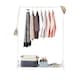 image 4 of House of Home Clothes Rail Garment Rack Shoe Storage Shelf Adjustable Feet Easy Assembly White | White