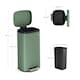 image 7 of 50L Pedal Bin Kitchen & Bathroom Household Rubbish Office Waste Bin Green