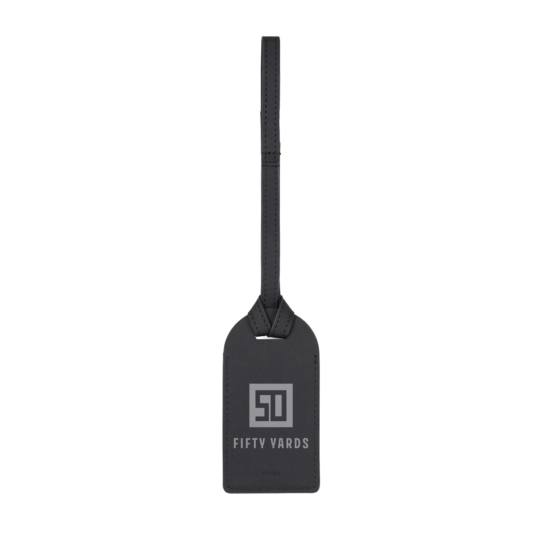 Vinga Baltimore Recycled Polyester Luggage Tag - Black - One Size Black