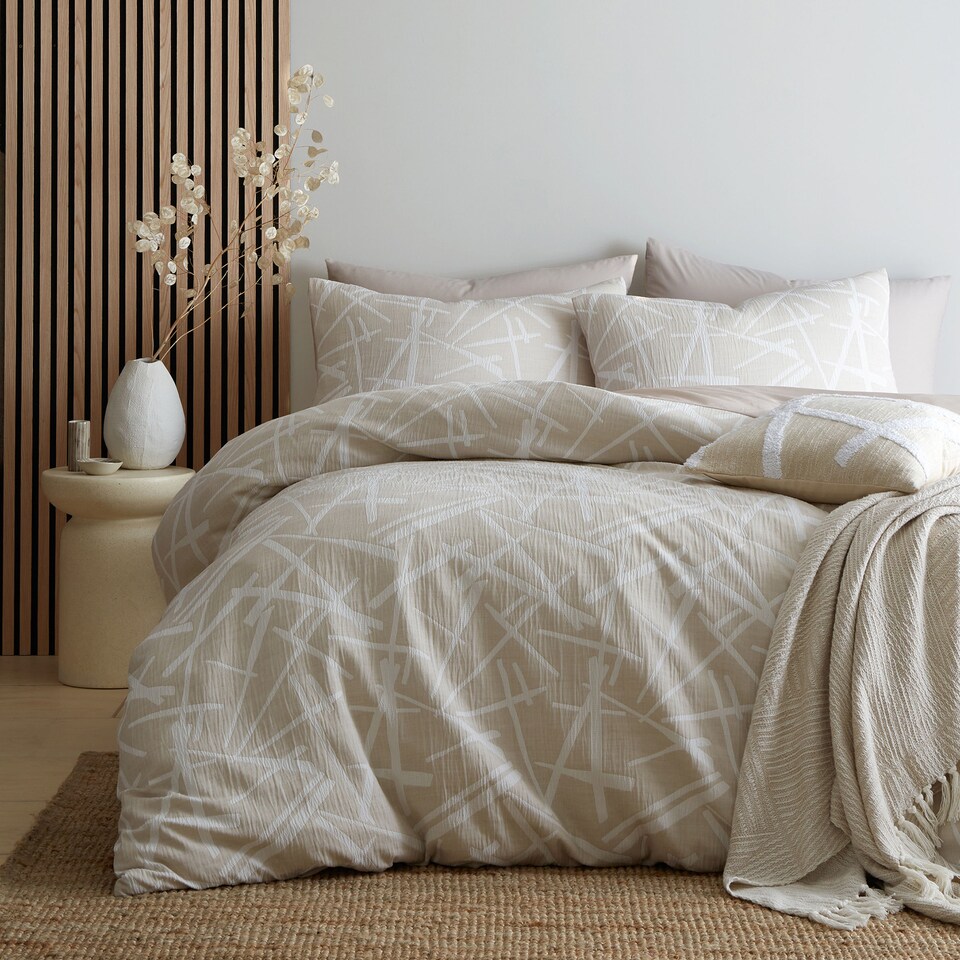 image 1 of Appletree Otto Duvet Cover Set Natural