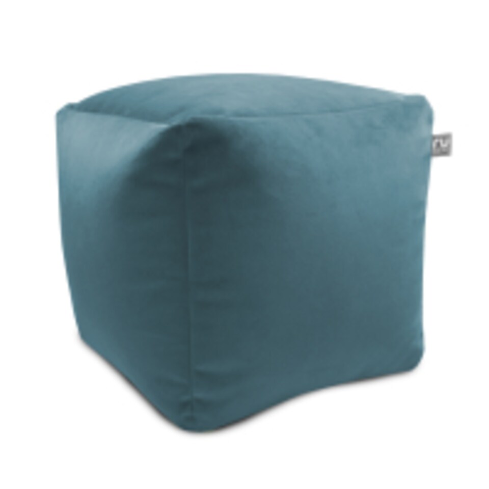 image 1 of rucomfy Velvet Cube Bean Bag Pouffe - Soft Stylish Footstool