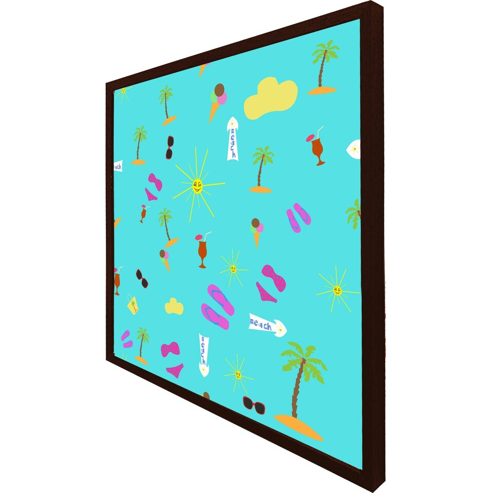 image 1 of Beach cartoons (Picture Frame) Grey | XS