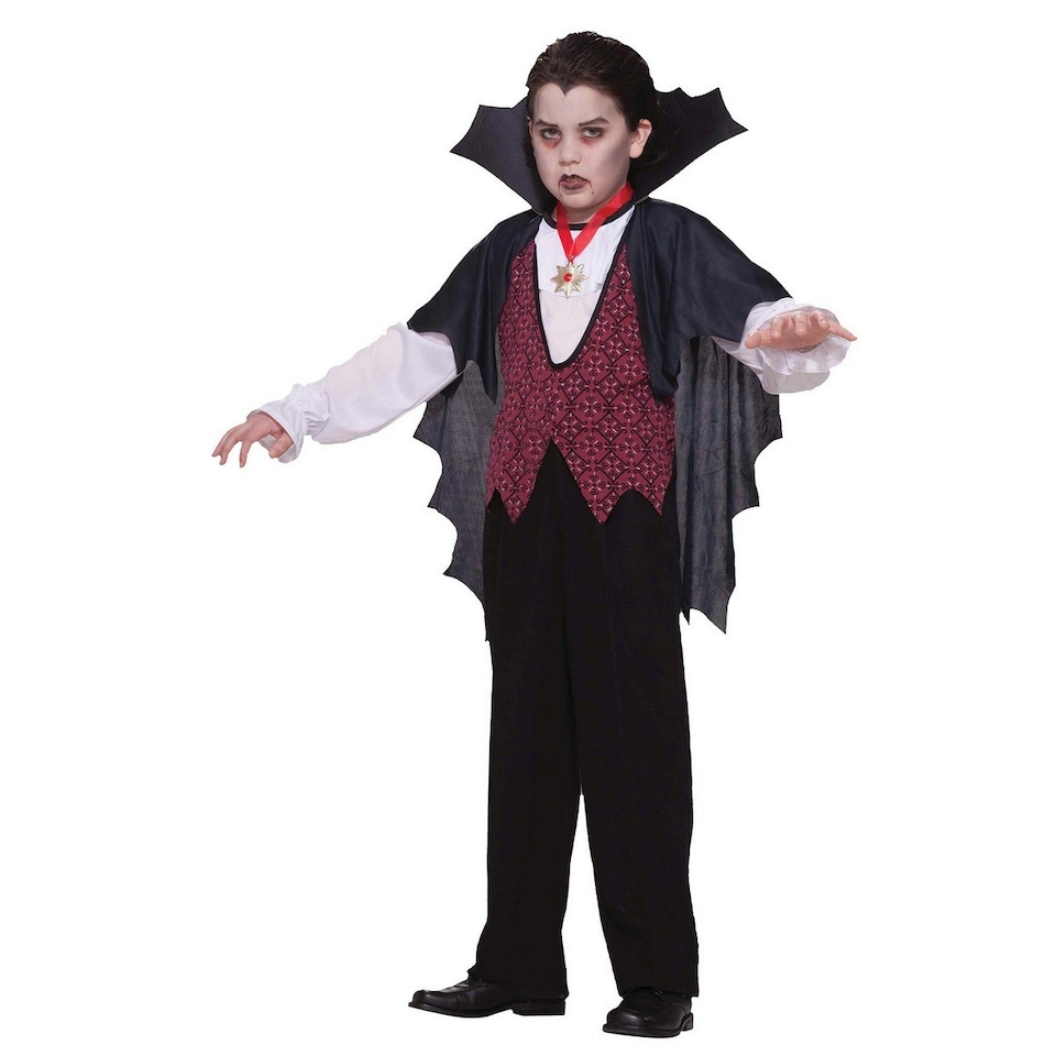 Bristol Novelty Mens Vampire Costume - Black/Red/White - 5-6 Years 5