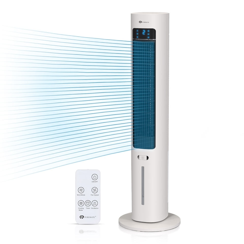 image 1 of PureMate 3L Evaporative Air Cooler, 3-in-1 Portable Tower Fan with Remote