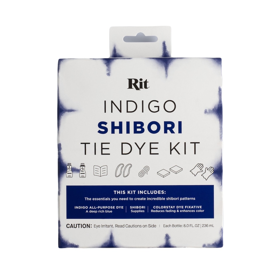 image 1 of Rit Indigo Shibori Tie Dye Kit for All Unique Patterns 2x 8oz
