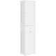 image 1 of Yaheetech Freestanding Bathroom Cabinet with Laundry Basket White White