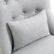 image 9 of HOMCOM Fabric Single Sofa Upholstered with Pillow Wood Leg Grey