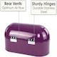 image 4 of CALITEK Retro Bread Bin Round Top Kitchen Counter Coated Carbon Steel Purple