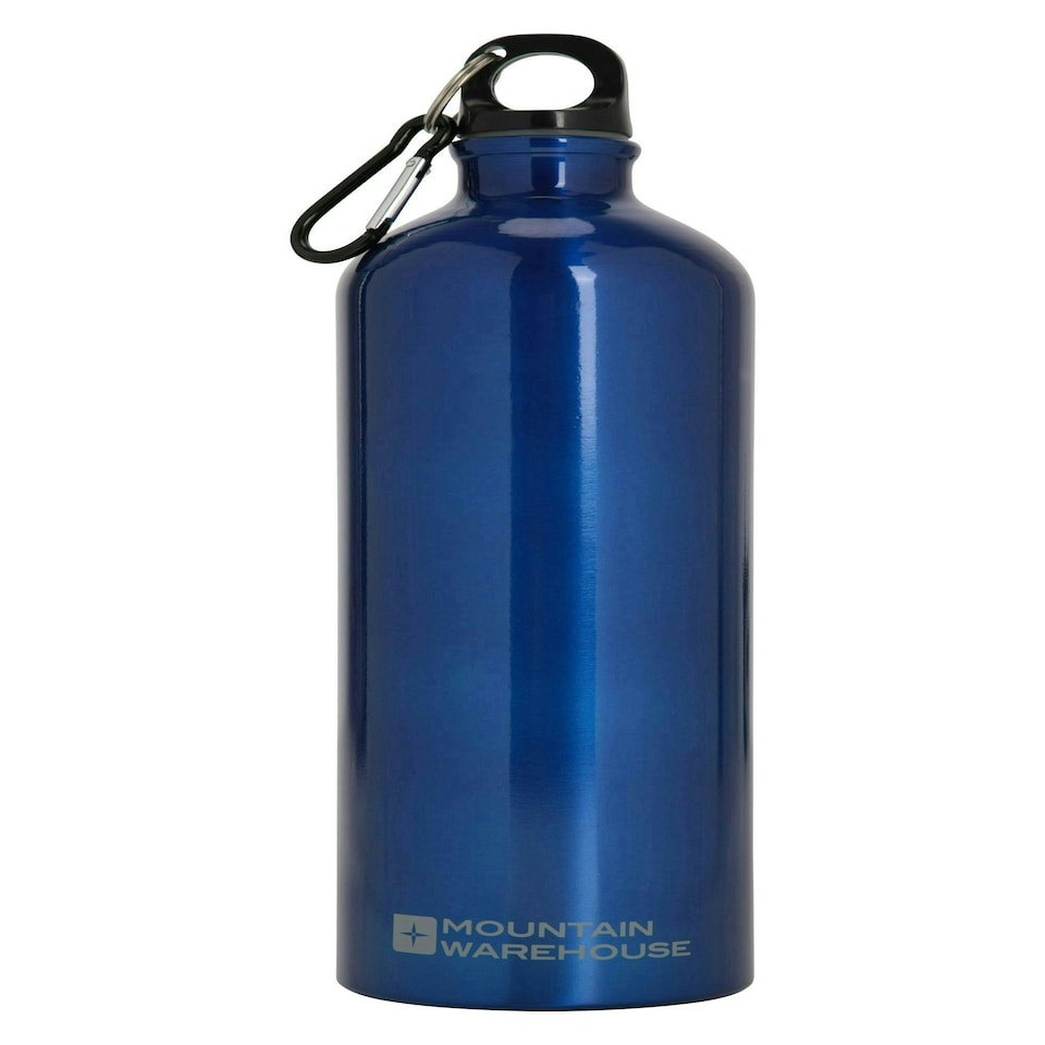 image 1 of Mountain Warehouse 1L Metallic Bottle With Karabiner - 1 Litre Blue