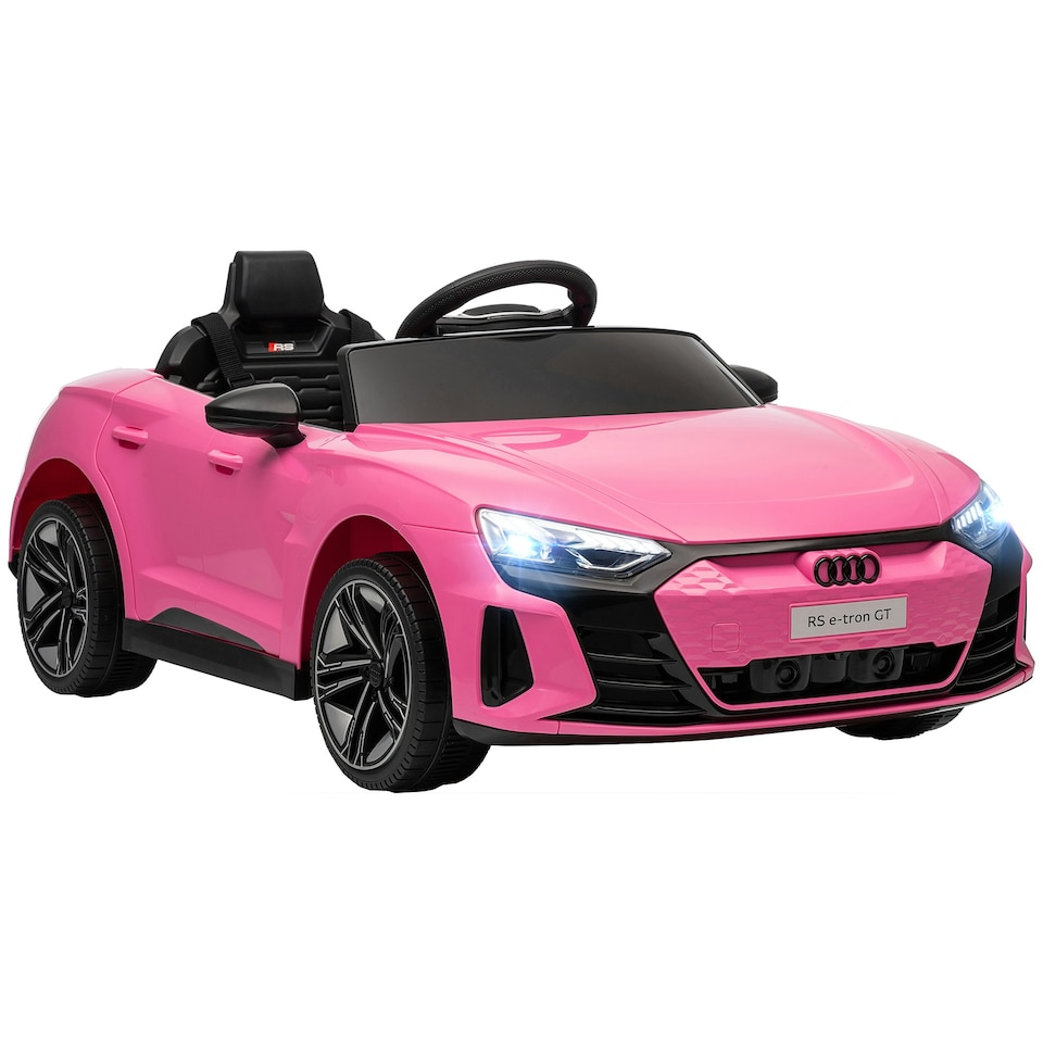 image 1 of HOMCOM Audi RS e-tron GT Licensed 12V Kids Electric Ride on W/ Remote, Pink