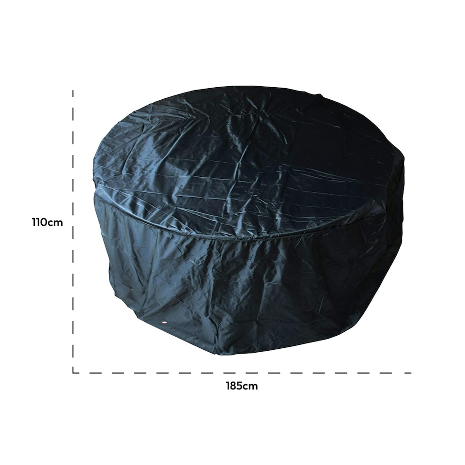 image 1 of KCT Weatherproof Outdoor Garden Patio Rattan Furniture Cover Round Medium - 110 x 185cm | Black | Medium | 1