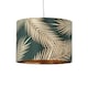 image 9 of First Choice Lighting Tropica Dark Green with Gold Embossed Leaf Detail 25cm Ceiling Pendant or Table Lamp Shade Green