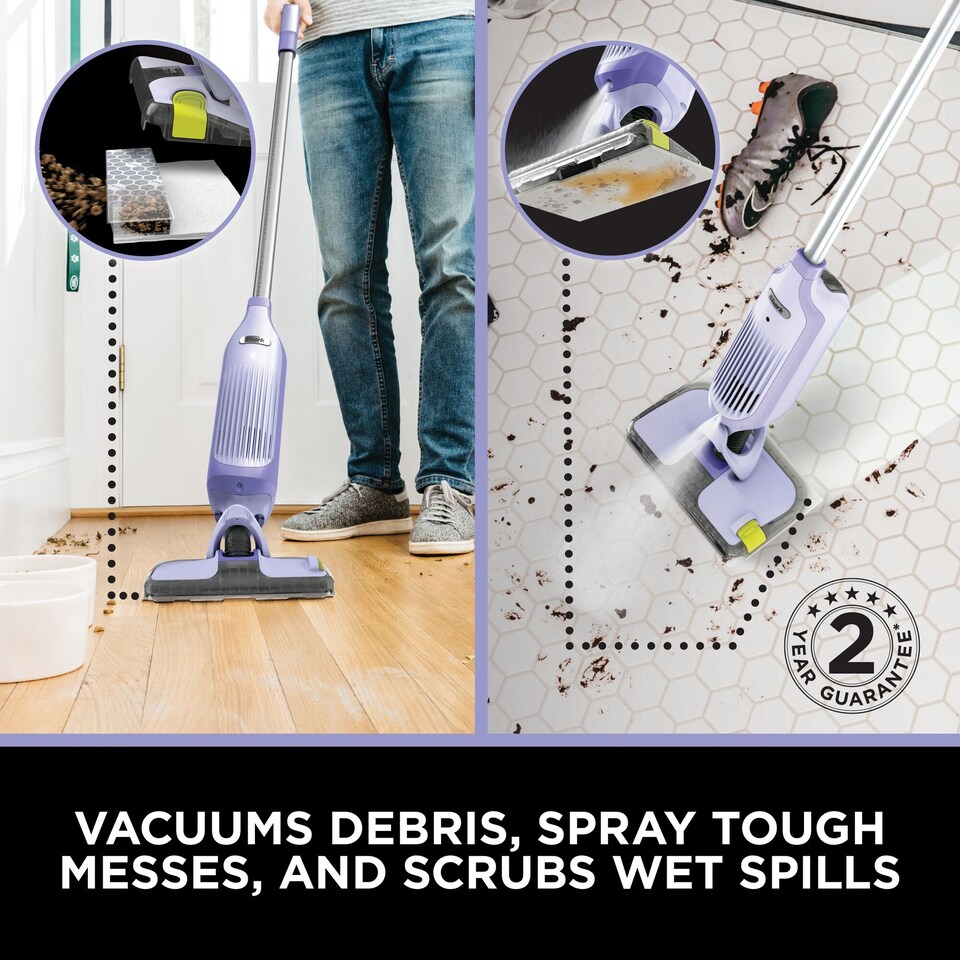 image 1 of Shark VM200UKPL VacMop Cordless 2-in-1 Vacuum Mop with Targeted Spray in Purple