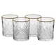 image 3 of Timeless Tumbler With Gold Rim Whiskey Glasses Cocktails 420ml | Clear | Clear | Set of 8