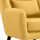 image 5 of Winslow Wing Back Fabric Occasional Button Back Modern Accent Armchair (Mustard)